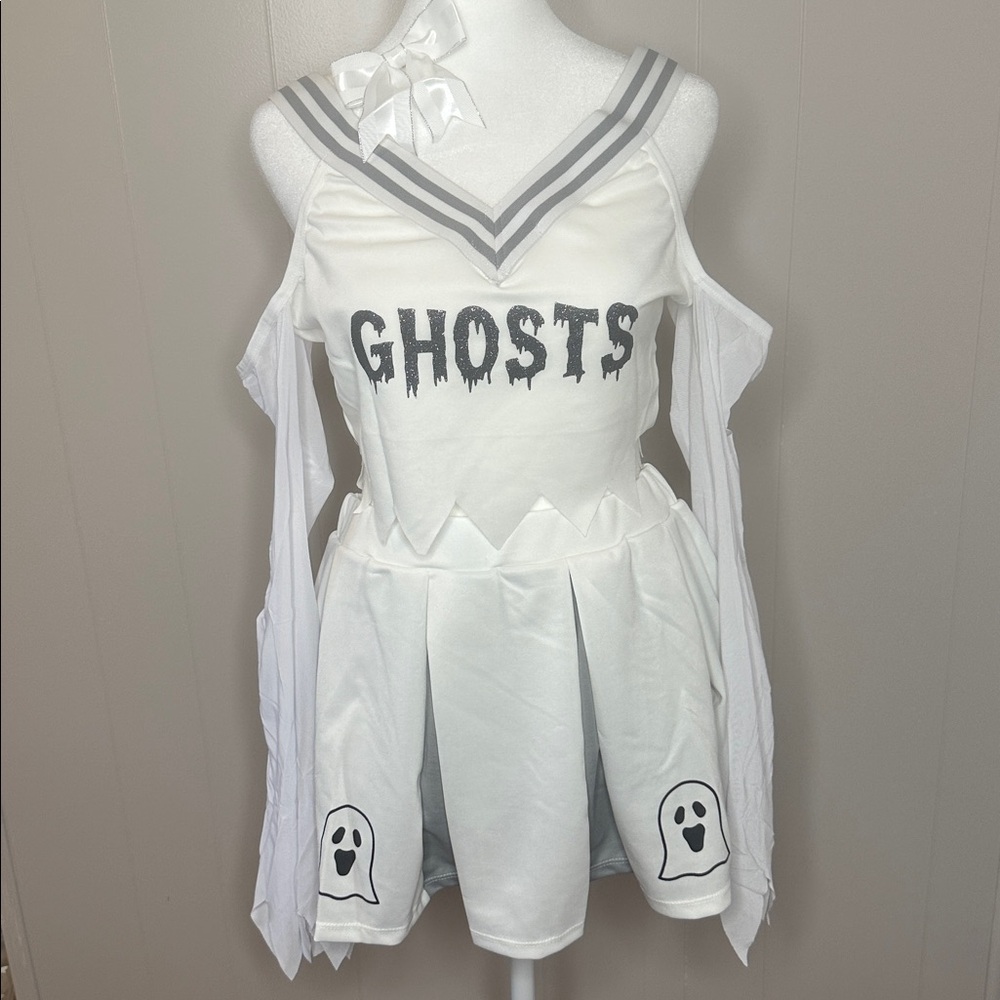 NWT Dolls Kill Ghostly Cheerleader Costume Set - Picture 3 of 14